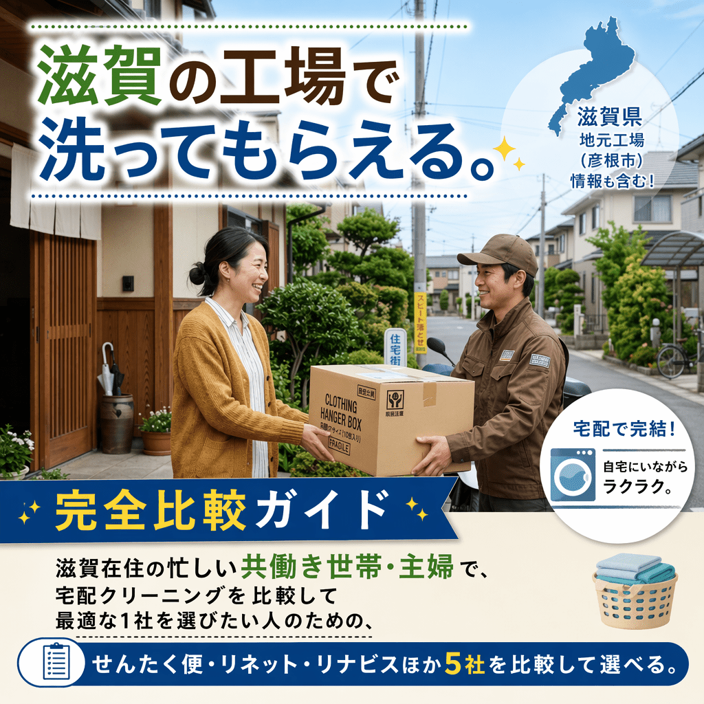 滋賀で使える宅配クリーニングおすすめ5選【2026年版】──せんたく便の工場が滋賀にある理由も解説
